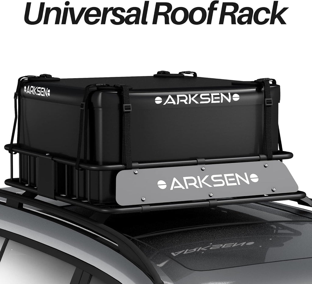 84 Inch Roof Rack Cargo Basket with Soft-Shell Waterproof Roof Bag for SUV, Trucks, Cars K802371