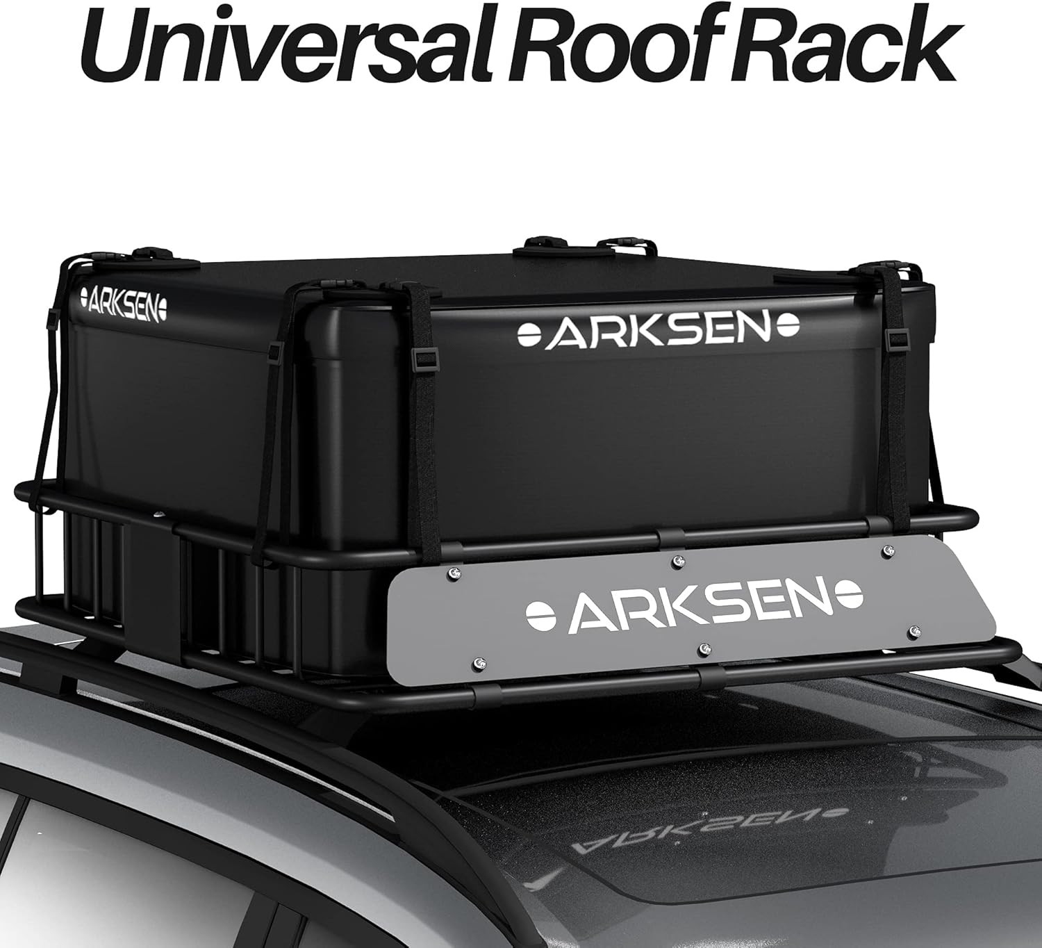 84 Inch Roof Rack Cargo Basket with Soft-Shell Waterproof Roof Bag for SUV, Trucks, Cars K802371