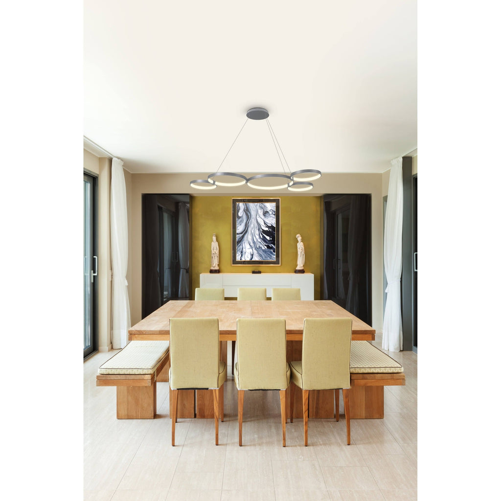 Modern Adjustable Multi-Ring LED Chandelier V7382