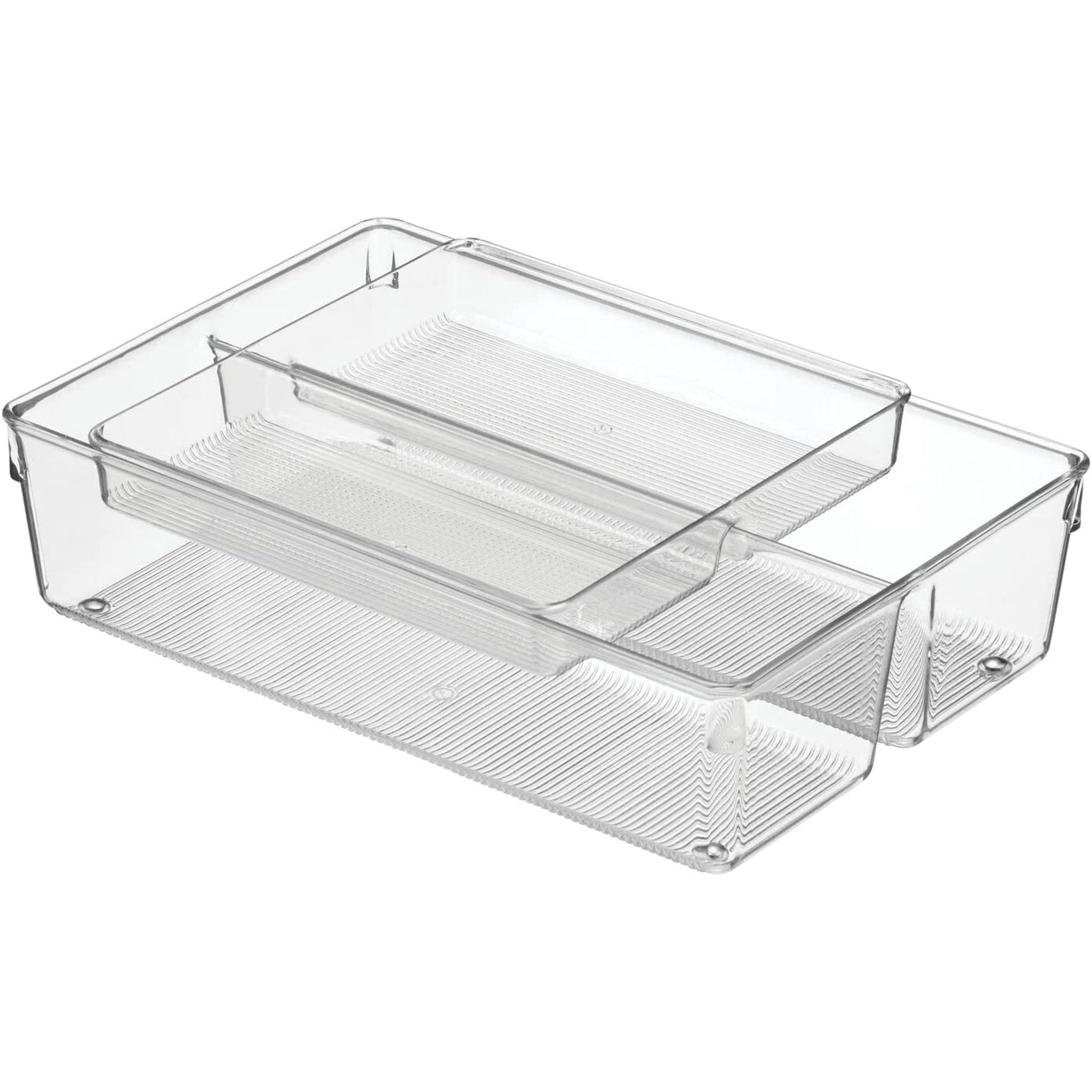 Stackable Kitchen Drawer Organizer with 2-Tier Tray I653