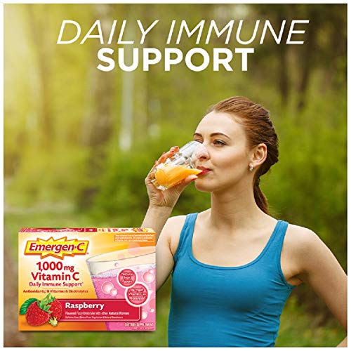 Dietary Supplement Fizzy Drink Mix with Vitamin C, Raspberry Flavor, 30 Count S888