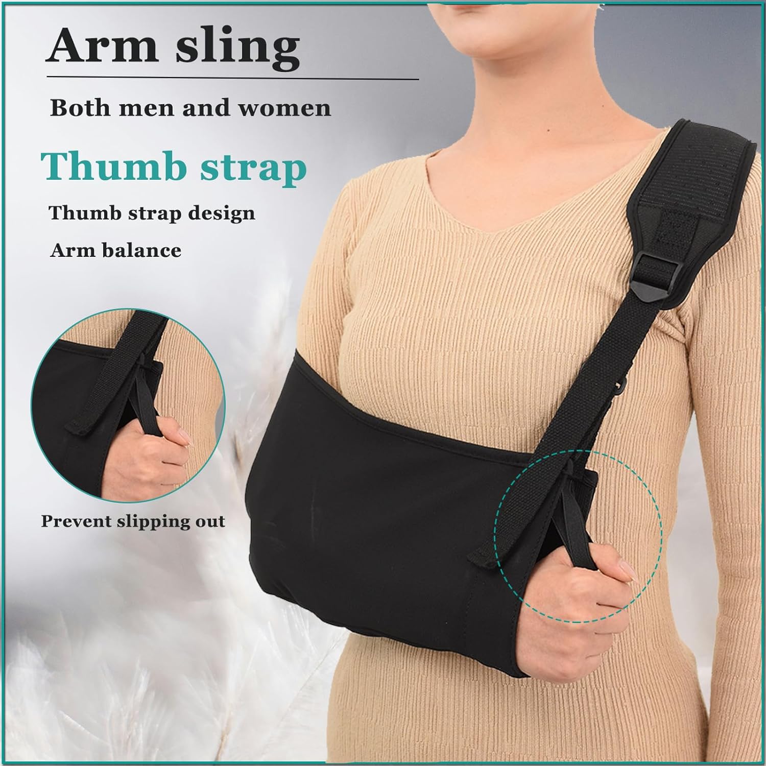 Arm Sling Shoulder Immobilizer Breathable Rotator Cuff Support Brace F217257