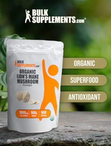 Organic Lion's Mane Mushroom Powder, 1000mg per Serving, 500g R274