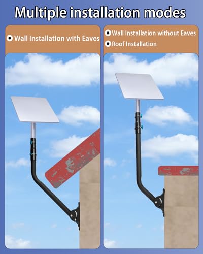 Long Wall Mount for Starlink Internet Kit Satellite, Adjustable Roof Mount Kit D43829