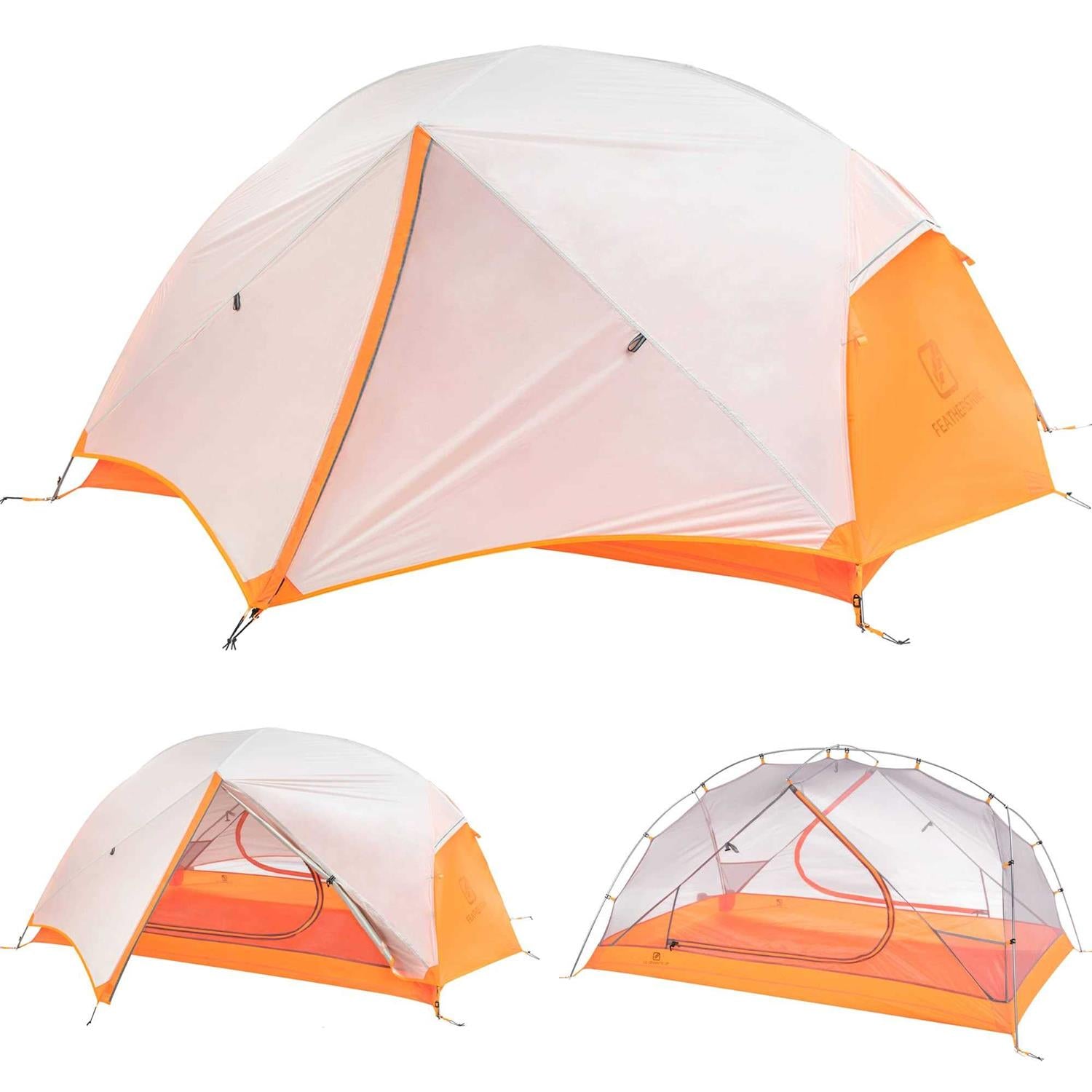 2 Person Backpacking Tent Lightweight 3-Season Freestanding for Camping Hiking G849299