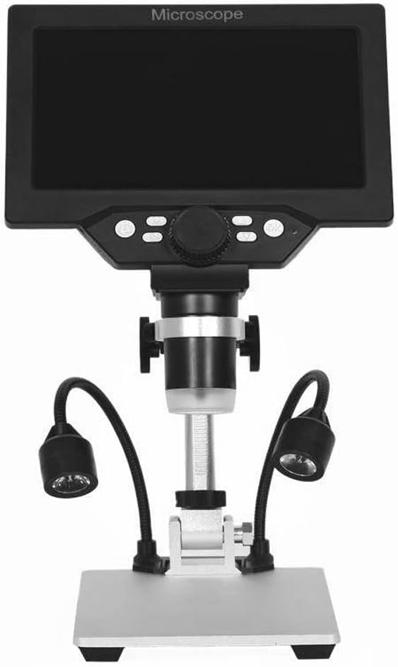 7 Inch Digital Microscope 1200X with Aluminum Alloy Stand and Fill Lights T90184