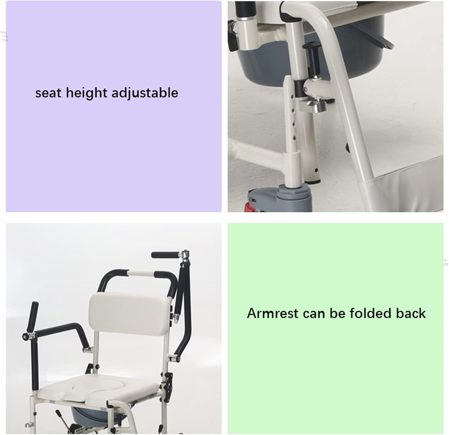 Bedside Toilet, Rolling Shower Wheelchair, Patient Transfer Chair Z90632