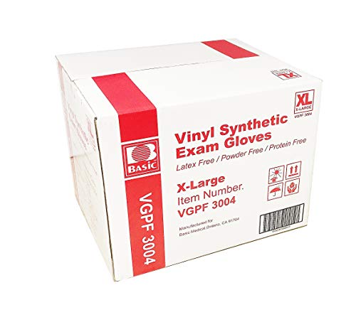 Clear Vinyl Exam Gloves, Latex-Free, Extra-Large, 1000-Pack T36664