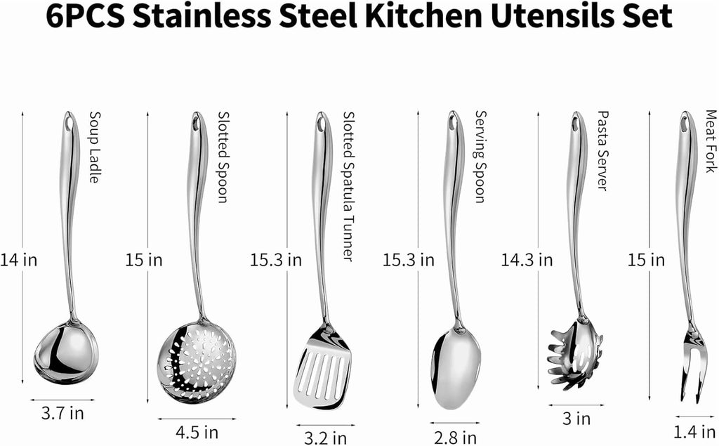 Matte Stainless Steel Kitchen Utensils Set, 11 Pieces M220355