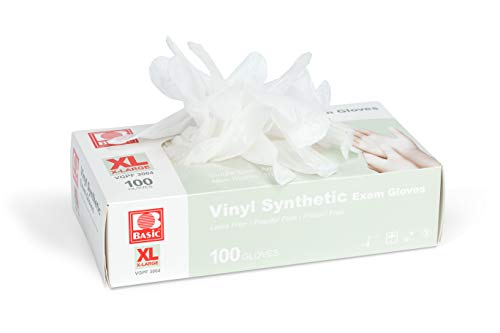 Clear Vinyl Exam Gloves, Latex-Free, Extra-Large, 1000-Pack T36664