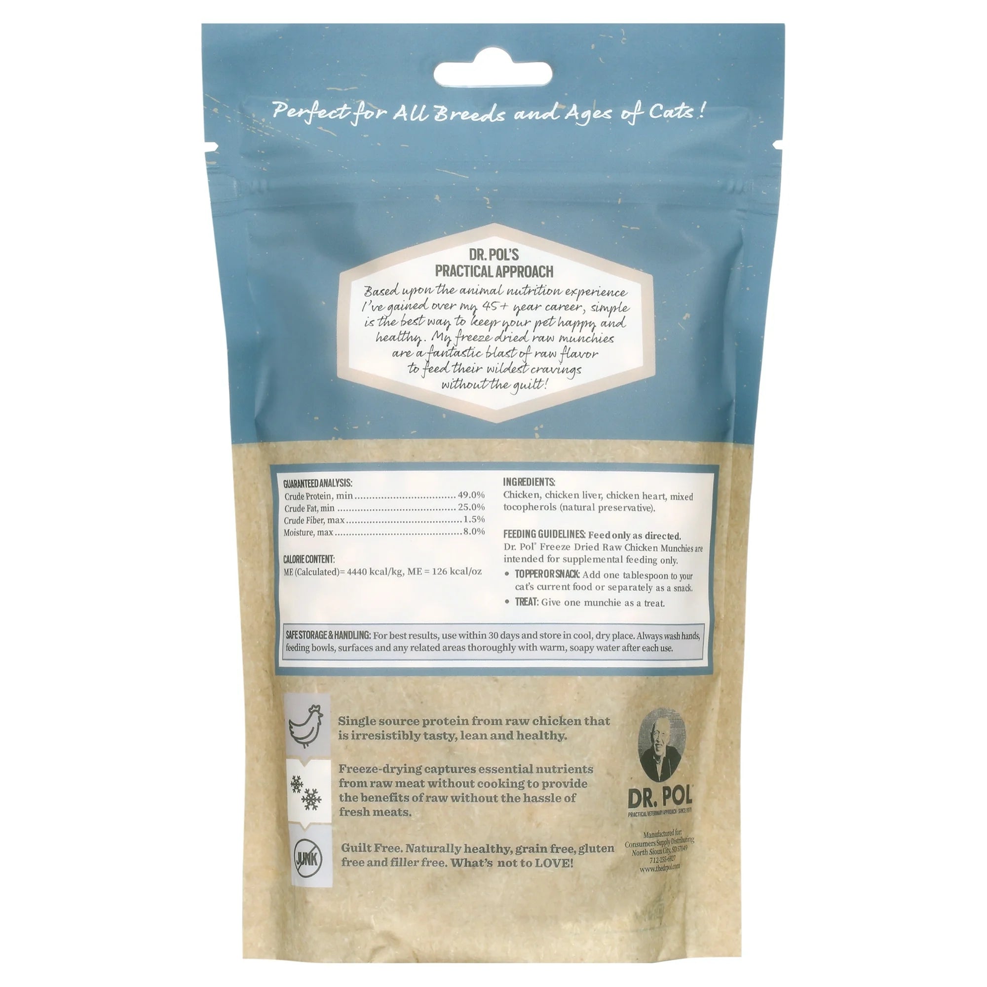 Freeze Dried Chicken Cat Treat and Meal Topper G7419