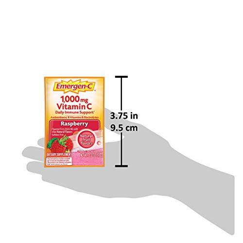 Dietary Supplement Fizzy Drink Mix with Vitamin C, Raspberry Flavor, 30 Count S888