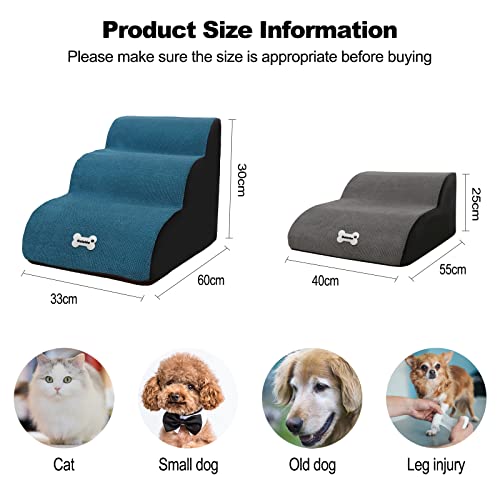 Pet Stairs, Washable Removable Cover, 2 Tiers, Black D80841