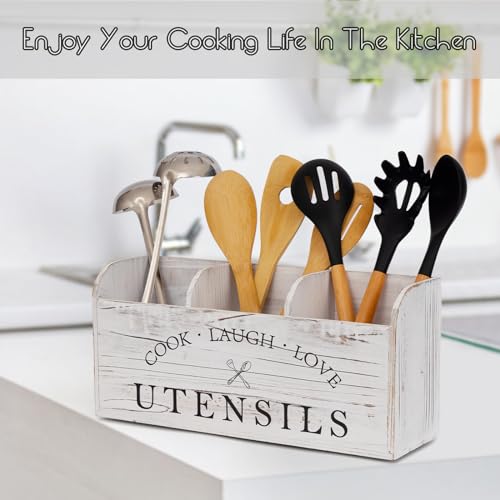 Wooden Utensil Holder for Kitchen Countertop L8214