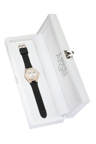 Women's Angel White Dial Crystal Accented Watch R1373