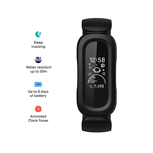 Kids Activity Tracker for Ages 6+, Black/Racer Red T294089
