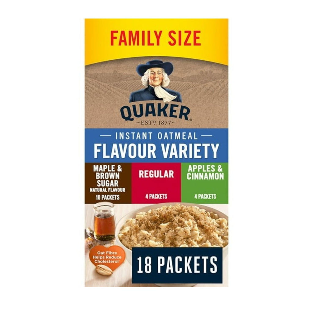 Instant Oatmeal Variety Pack, Maple & Brown Sugar and Apples & Cinnamon, 18 Count R5957