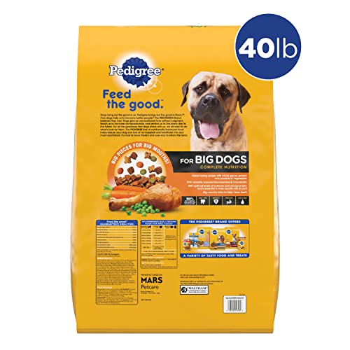Large Breed Adult Dry Dog Food, Roasted Chicken, Rice & Vegetable Flavor, 40 lb. Bag B681893