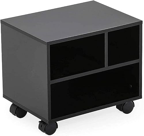 Printer Shelf 2 Tier Mobile Stand with Wheels for Home Office Z686