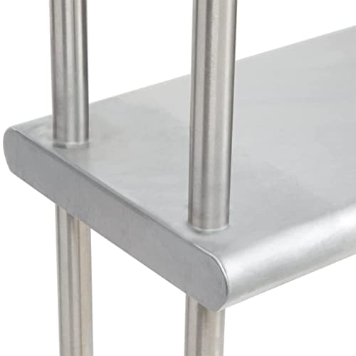 Stainless Steel Work Table with 2 Shelves and Overshelf L397180
