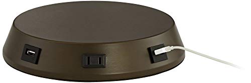 Rustic Industrial Table Lamp with USB and AC Power Outlet, 26" High K916