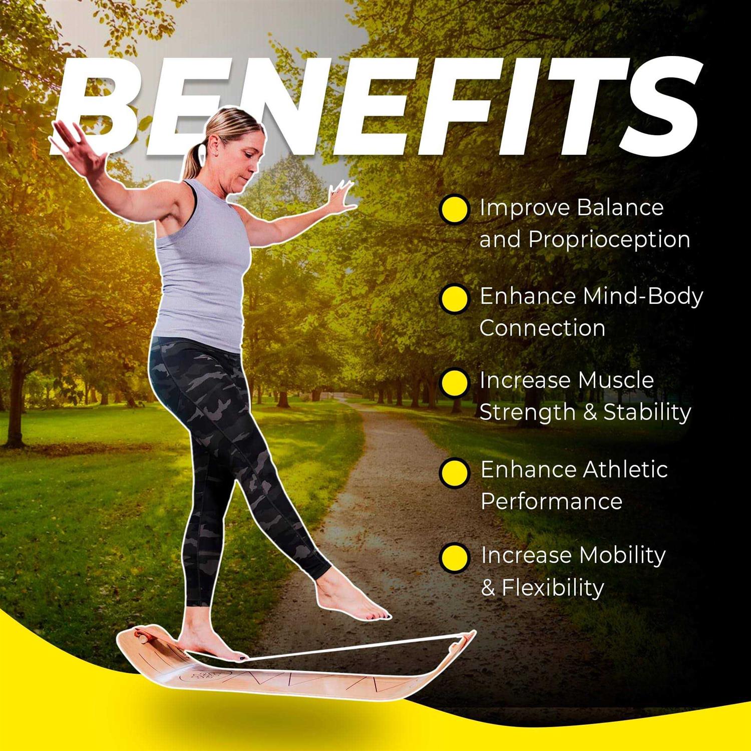 Balance Board for Adults & Kids Slackline Workout Equipment F295894