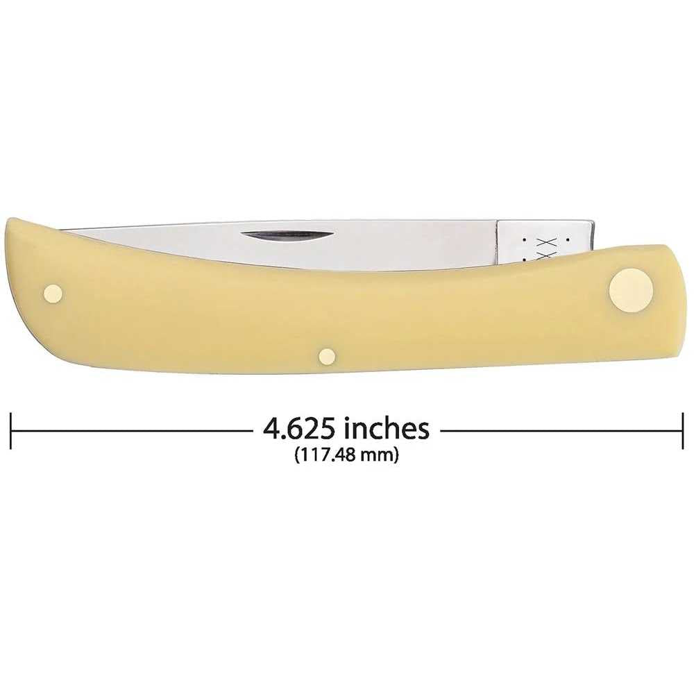 Yellow Delrin Handle CV Steel Pocket Knife I738