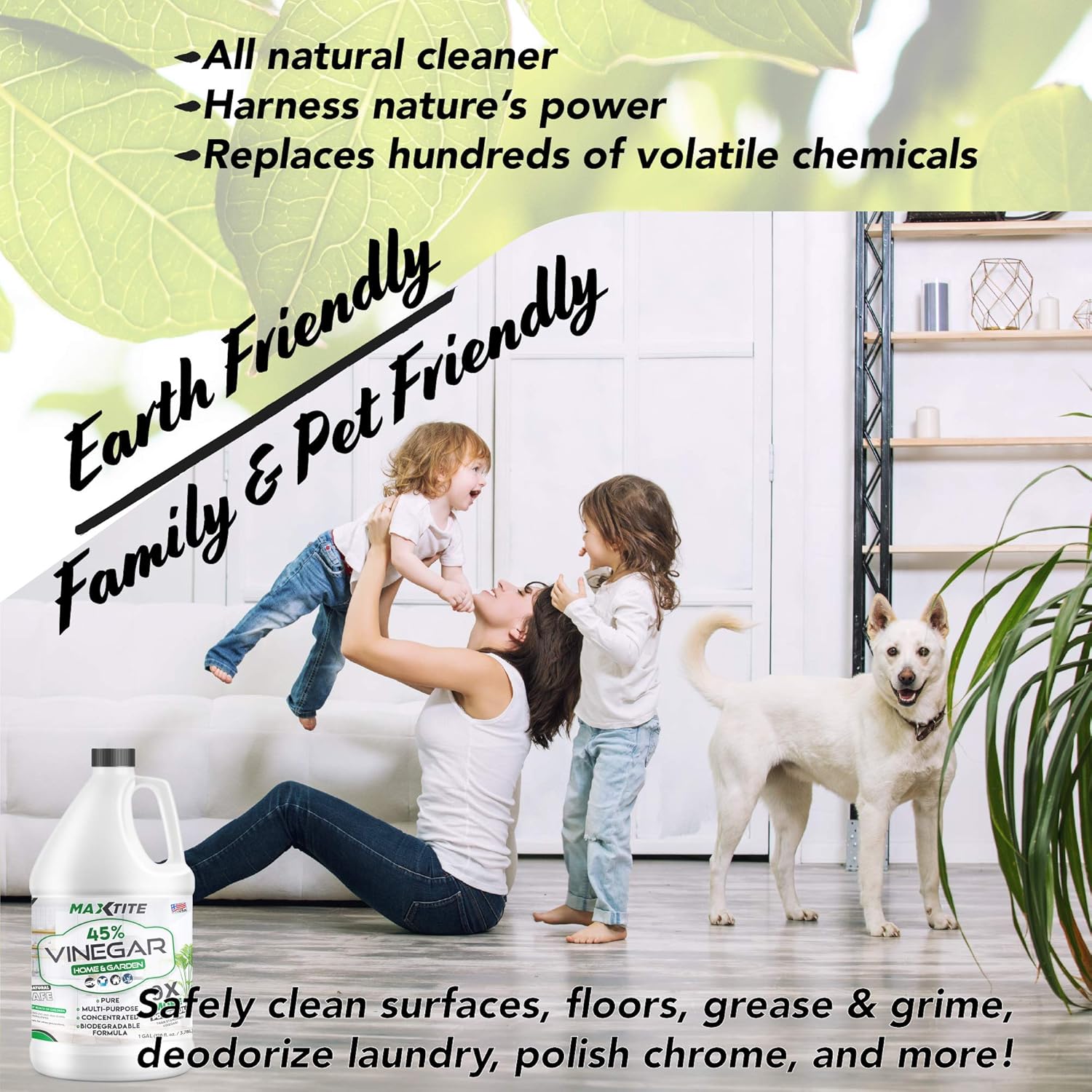Pure Concentrated Vinegar for Home & Garden Cleaning, 1 Gallon V271902