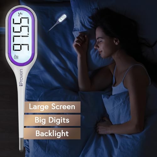 Basal Body Thermometer with Backlight, 1/100 Degree Precision for Ovulation Tracking C465