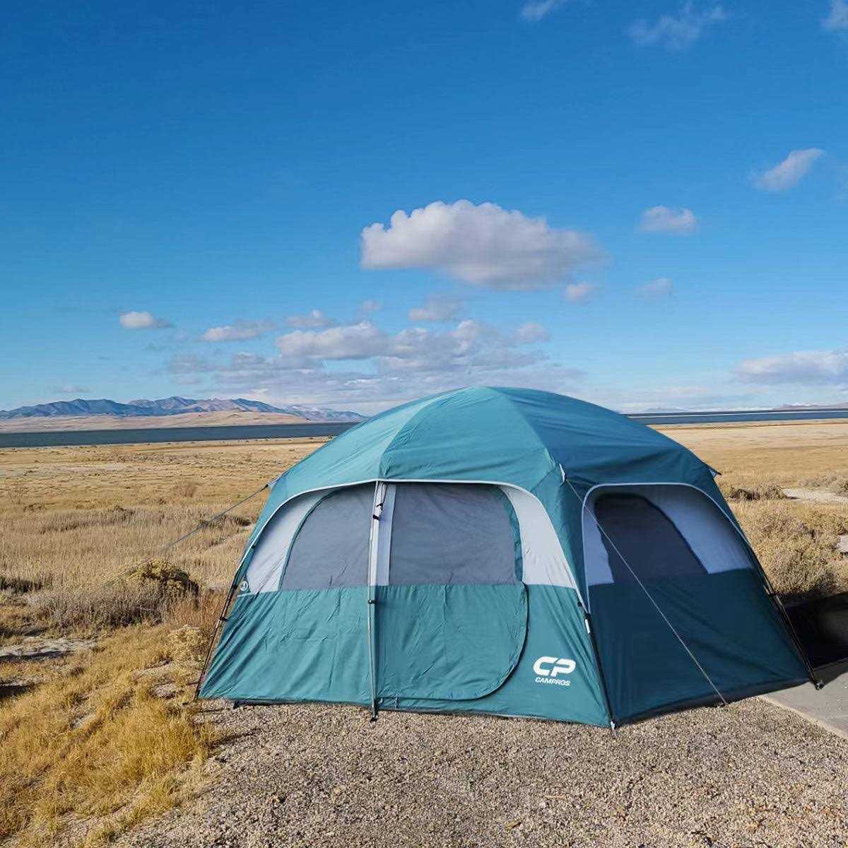 6-Person Camping Tent Waterproof Windproof with Top Rainfly K9467