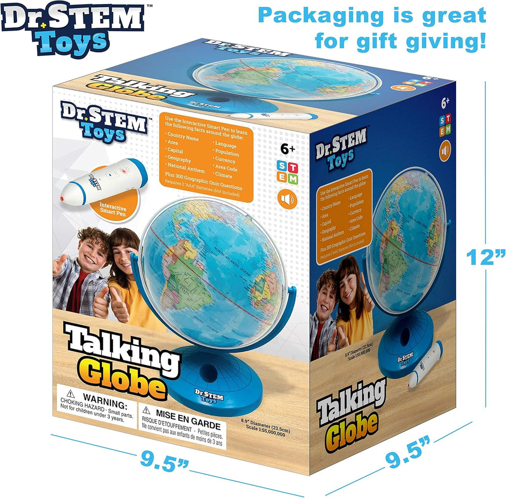 Talking World Globe with Interactive Stylus Pen and Stand, 9 Inches, Ages 6+ R449