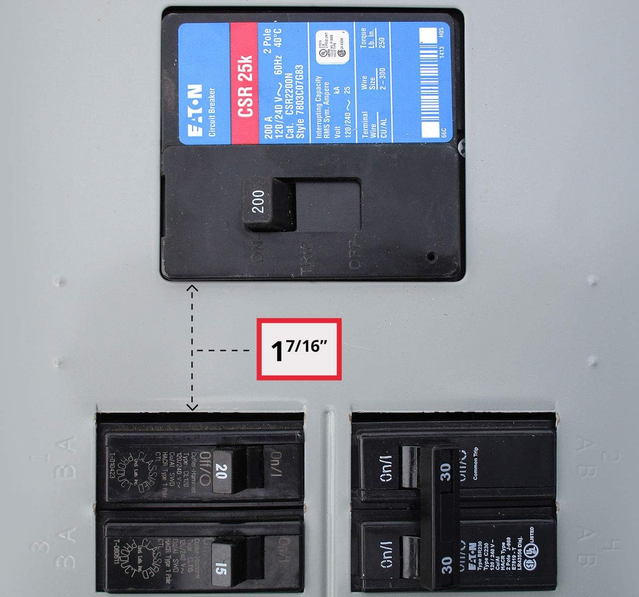 Generator Horizontal Electrical Interlock Kit, 150 and 200 Amp H1316