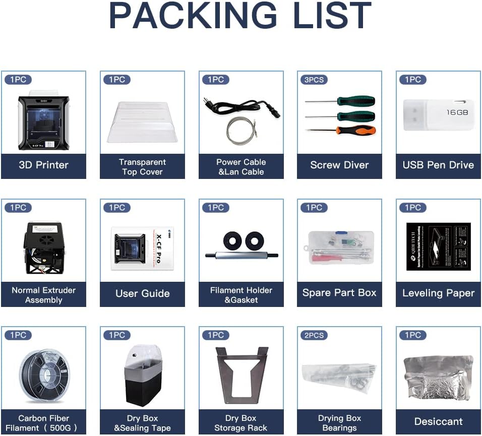 Industrial Grade 3D Printer for Carbon Fiber & Nylon, Auto Leveling M621135