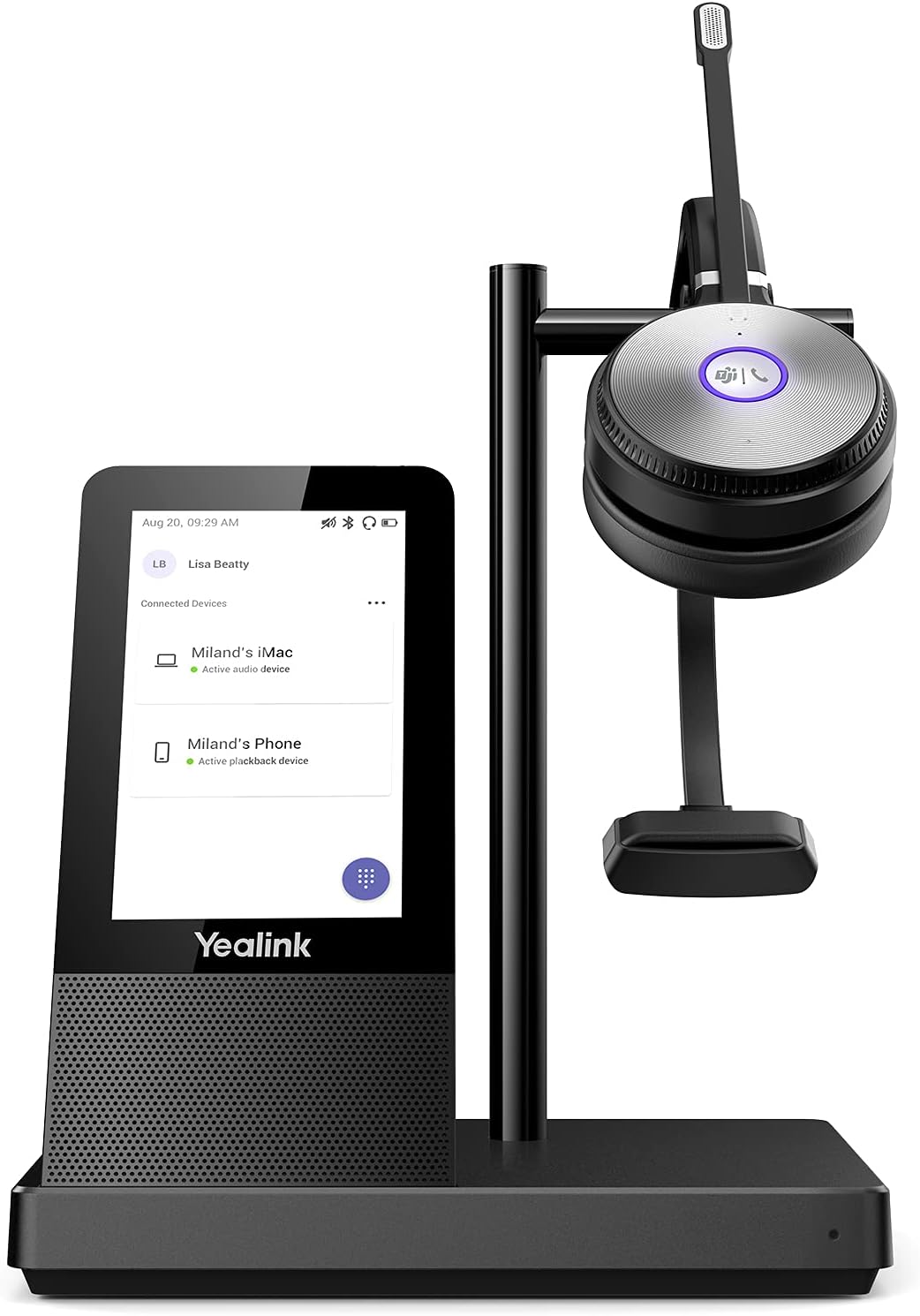 Wireless Headset Bluetooth with Microphone for Office VoIP Phone UC Communication D67443
