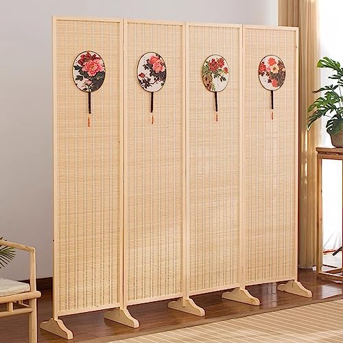 Room Divider 4 Panel Folding Screen Freestanding Partition Q769396