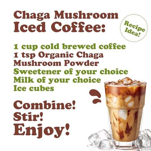 Organic Chaga Mushroom Powder, 1 Pound, Vegan Superfood M788