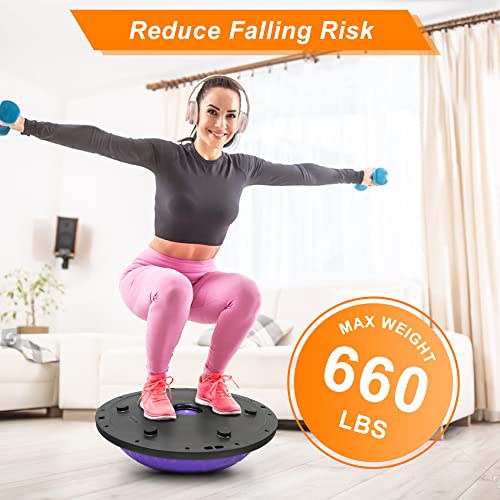 Half Exercise Ball Balance Trainer for Home Gym Yoga Workouts Z461