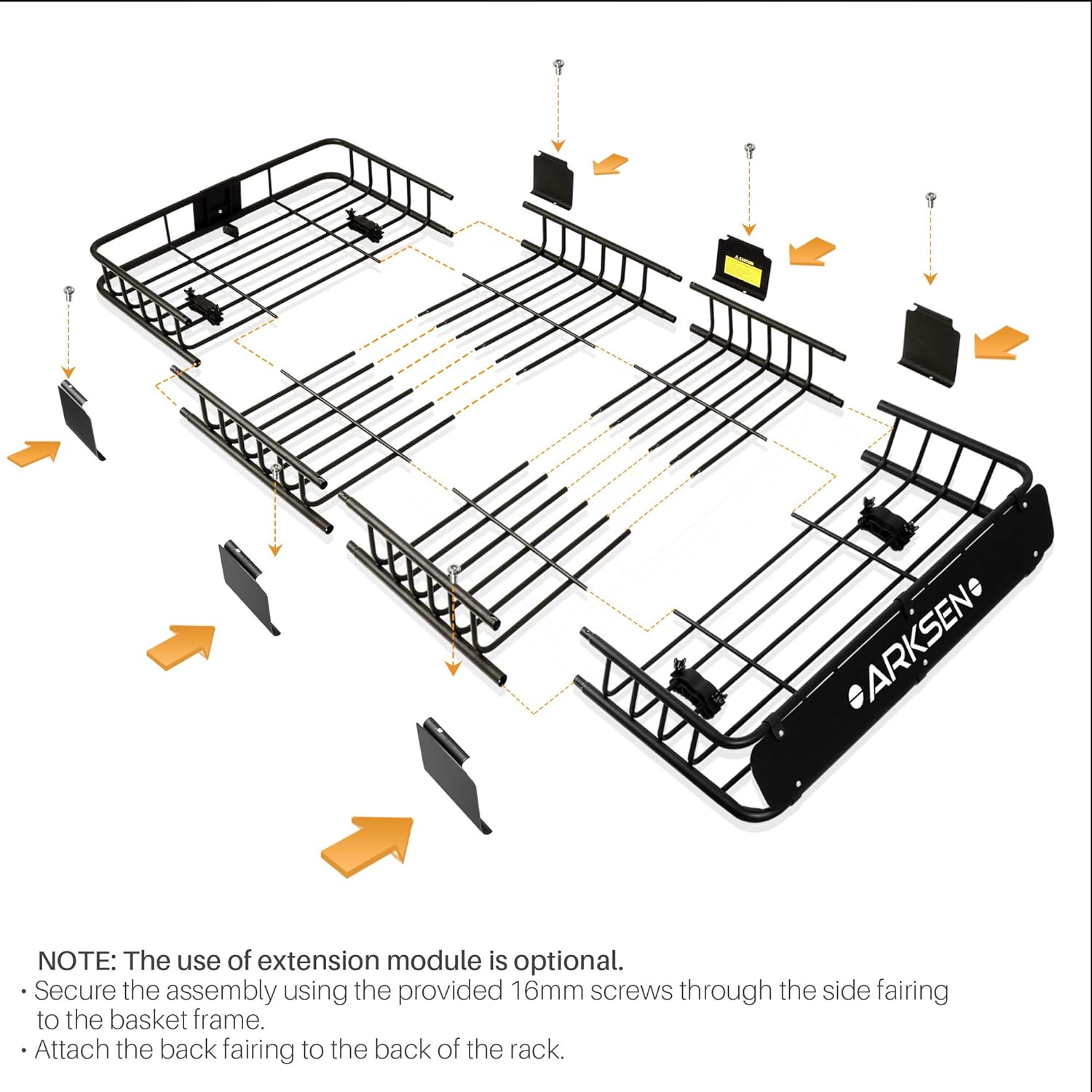 84 Inch Roof Rack Cargo Basket with Soft-Shell Waterproof Roof Bag for SUV, Trucks, Cars K802371