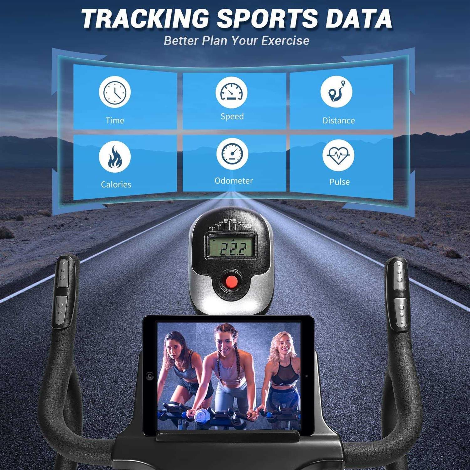 Indoor Cycling Bike with Comfortable Seat Cushion A8480