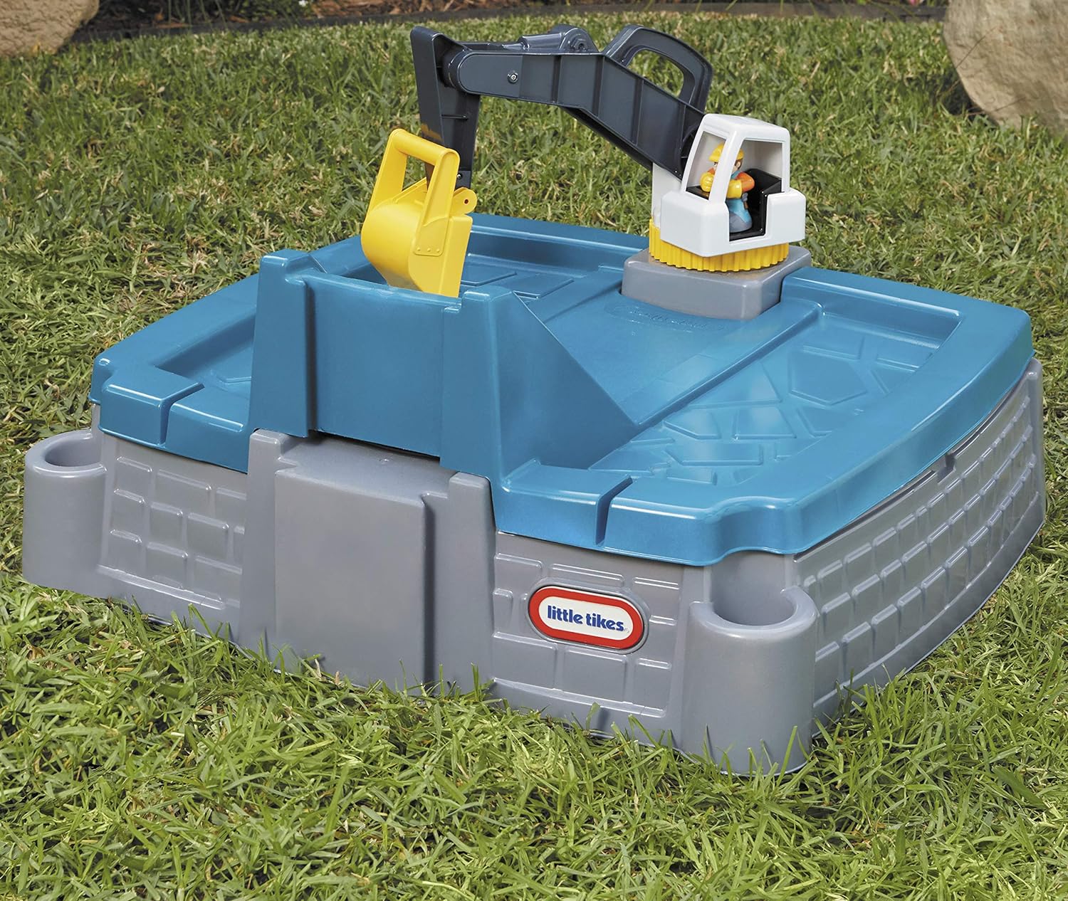 Excavator Sandbox for Kids with Lid and Play Sand Accessories J269
