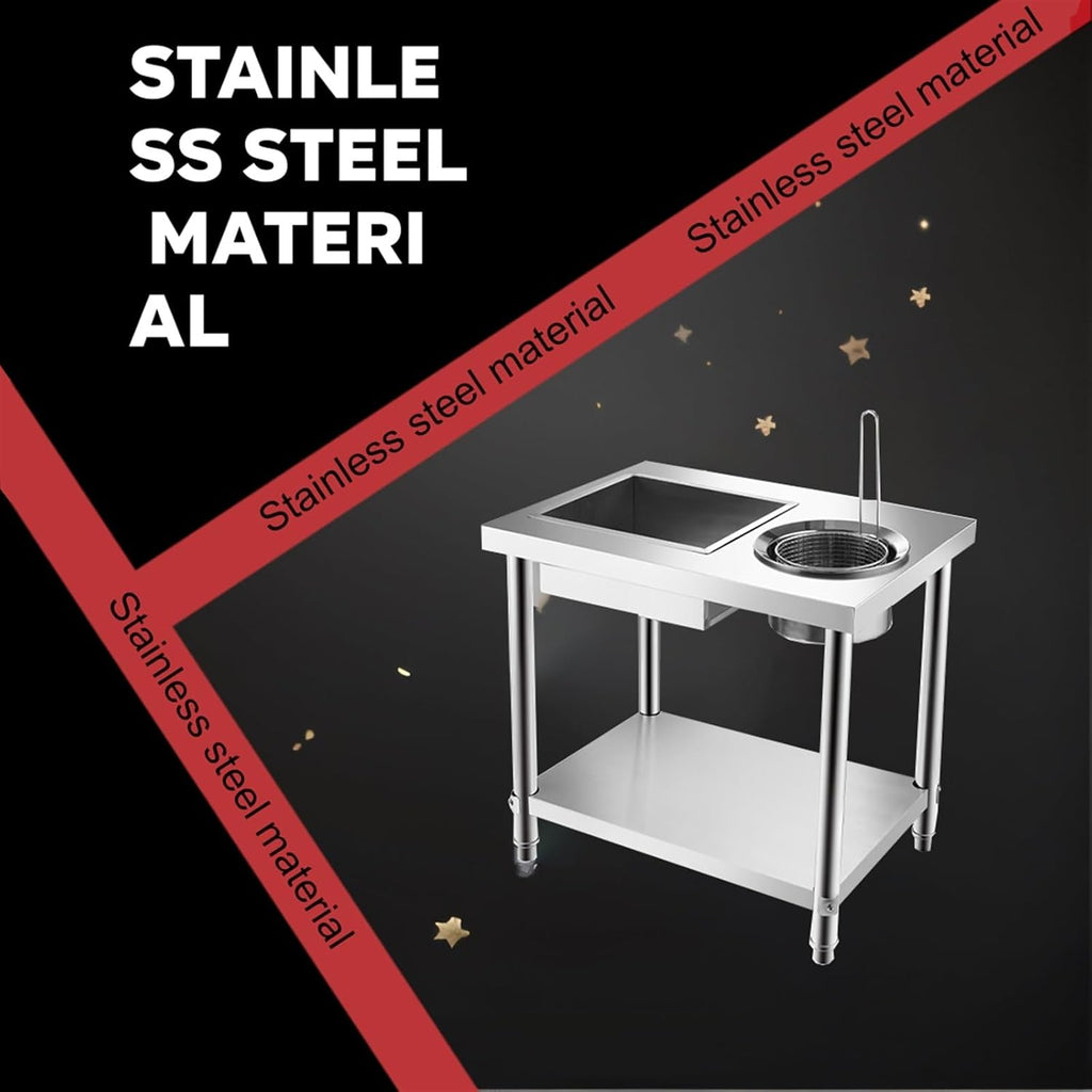 Stainless Steel Breading Table for Commercial Kitchen Prep S381309