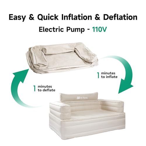 Inflatable Chair Sofa with Electric Pump for Camping Picnic Beach A526