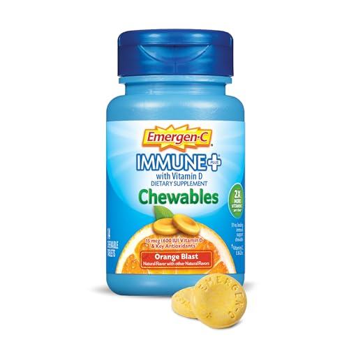 Immune Support Chewables with Vitamin C and D, Orange Flavor, 42 Count S411084