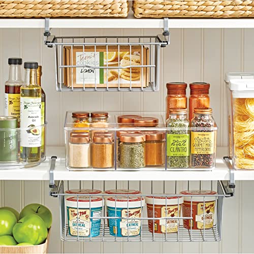 Compact Hanging Pullout Drawer Basket for Under Shelf Storage B526