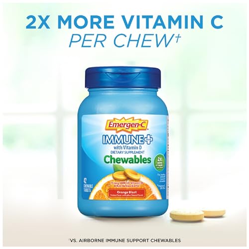 Immune Support Chewables with Vitamin C and D, Orange Flavor, 42 Count S411084