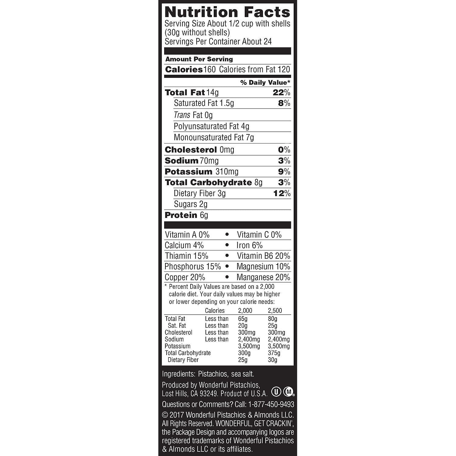 Roasted Lightly Salted Pistachios, 48 oz W745998