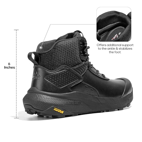 Men's Waterproof Tactical Work Boots Leather Motorcycle Combat Boots I104