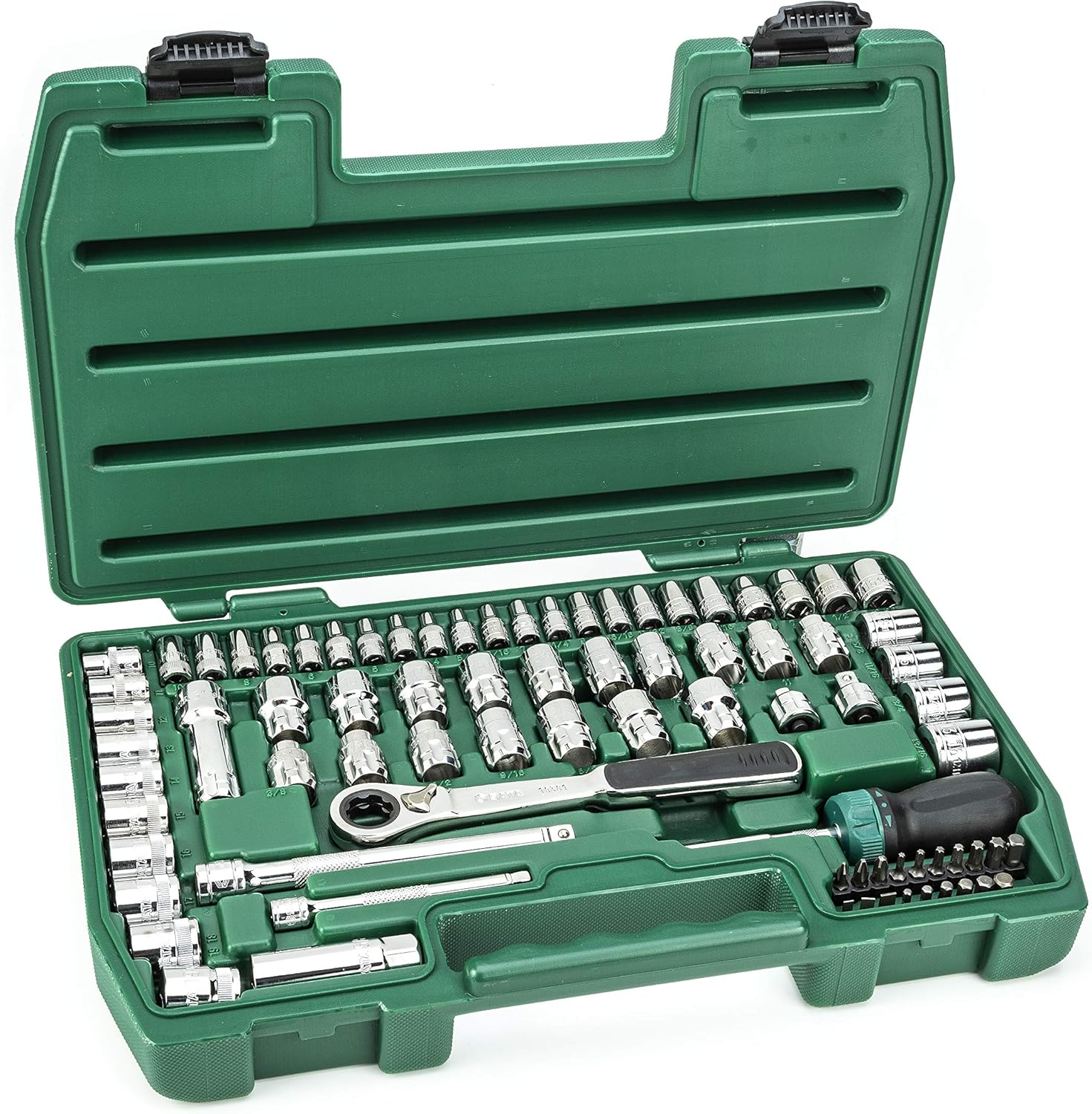 21-Piece Pass-Thru Socket Set, 3/8-Inch Drive Metric/SAE, with Storage Case B5262