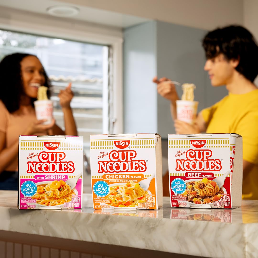 Cup Noodles Soup, Shrimp Flavor, 2.25 oz, Case of 12 V4434