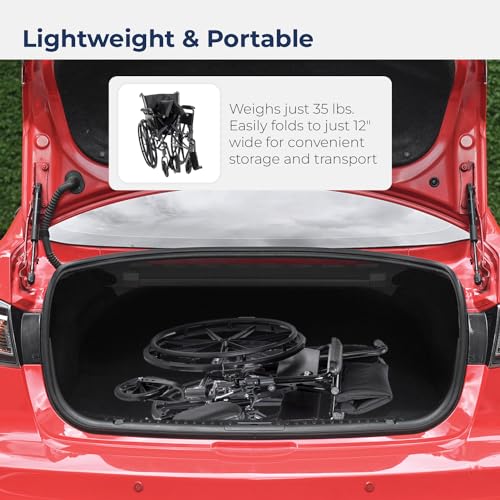Lightweight Wheelchair with Flip Back Removable Arms and Swing Away Footrests L427536